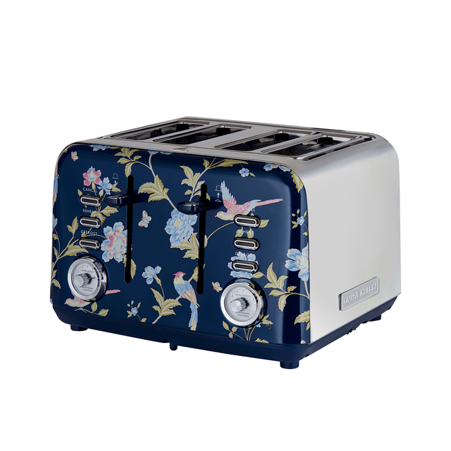 Laura Ashley Elveden Navy 4 Slice Toaster